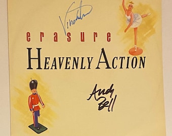 Erasure Autograph On 12 Inch Record Cover With COA