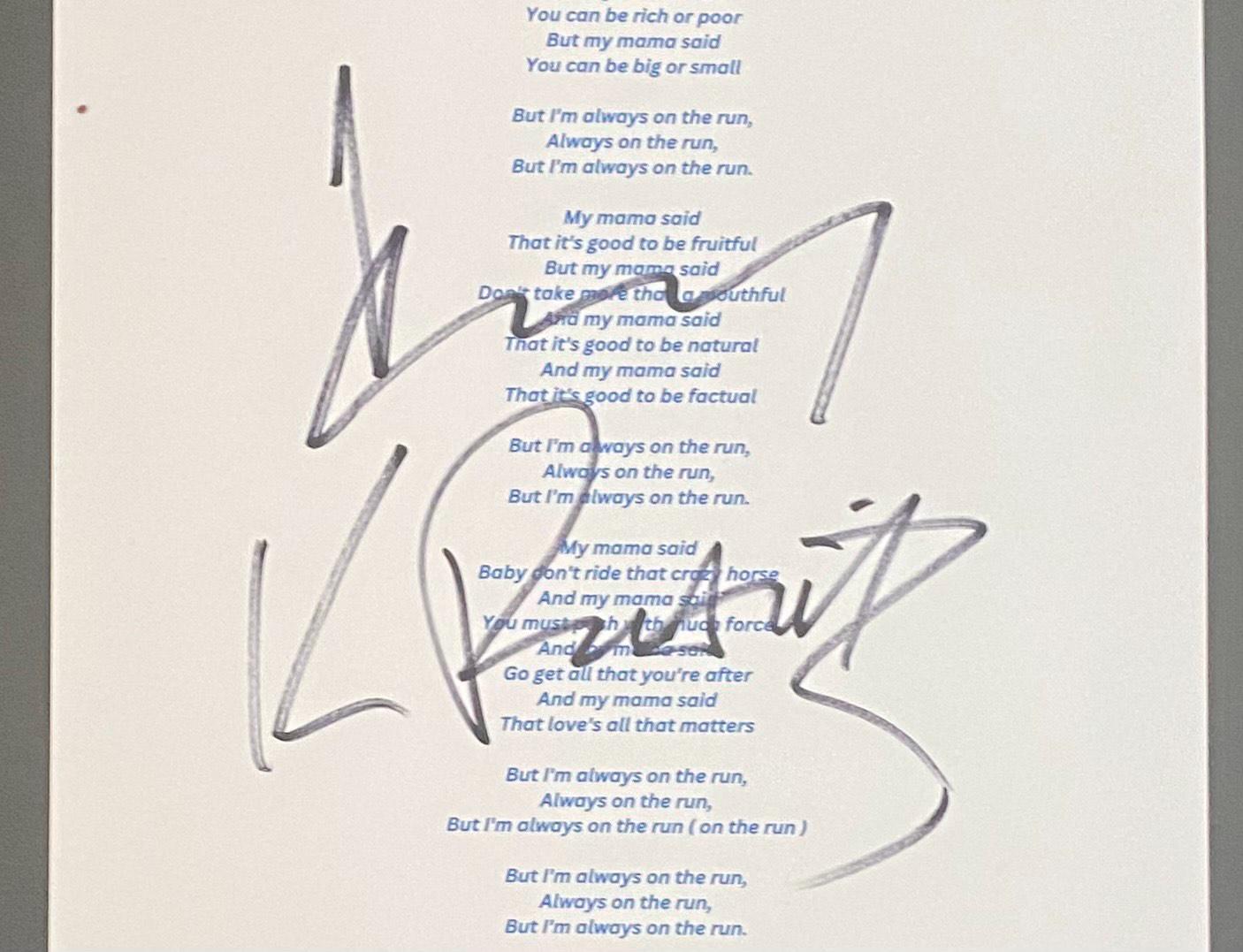 Lenny Kravitz Autograph - Etsy