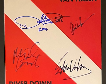 Van Halen Autogramm auf Original LP-Hülle mit Papierzertifikat