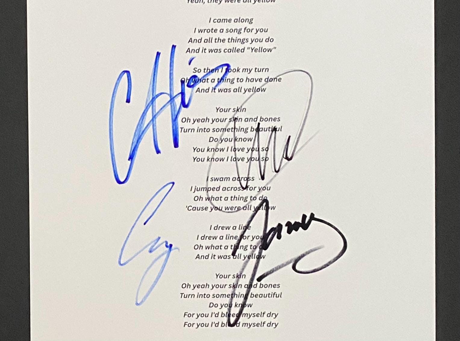Chris martin autograph - Etsy 日本