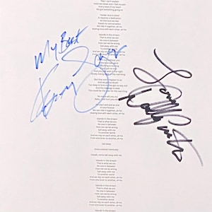Dolly Parton And Kenny Rogers Autograph On A4 Sheet With COA
