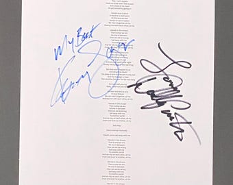 Dolly Parton And Kenny Rogers Autograph On A4 Sheet With COA