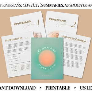 Ephesians Bible Study Guide: New Testament Resource (Printable)
