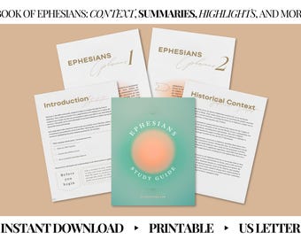 Ephesians Bible Study Guide: New Testament Resource (Printable)