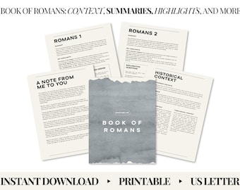 Romans Bible Study Guide: New Testament Overview (Printable PDF Download