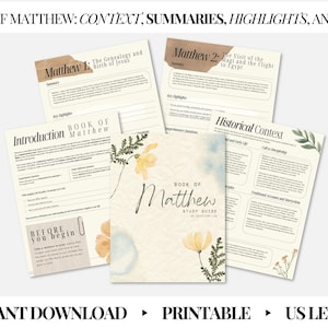 Matthew Bible Study Guide: New Testament Overview (Digital Download)