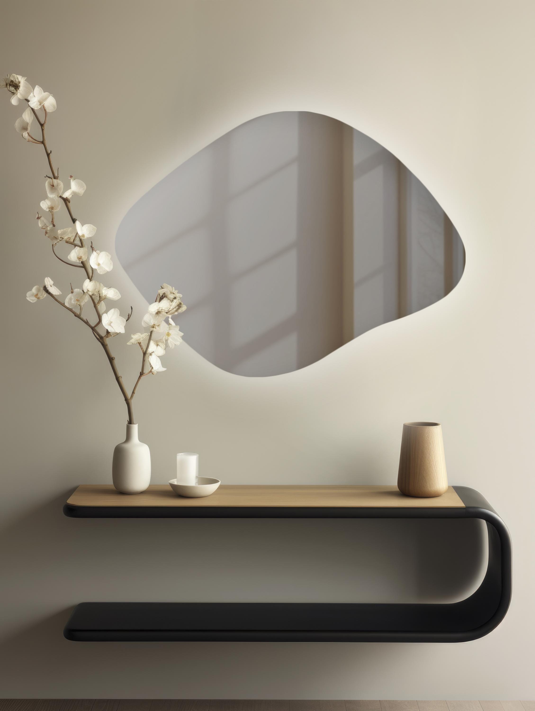 Asymmetrical Mirror Organic Mirror LED