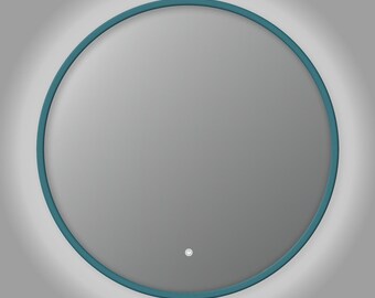 Round Mirror - pastel color -  LED + touch switch