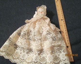 small vintage bisque joined doll made in Japan