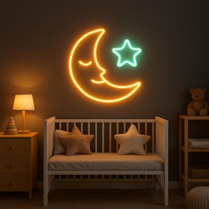 Pokój dziecięcy LED Neon Sign | Lampa ścienna do pokoju zabaw | Dekoracja Dream Big Glow | Niestandardowy znak z wyceną dla dzieci | Kolorowe światło neonowe do pokoju