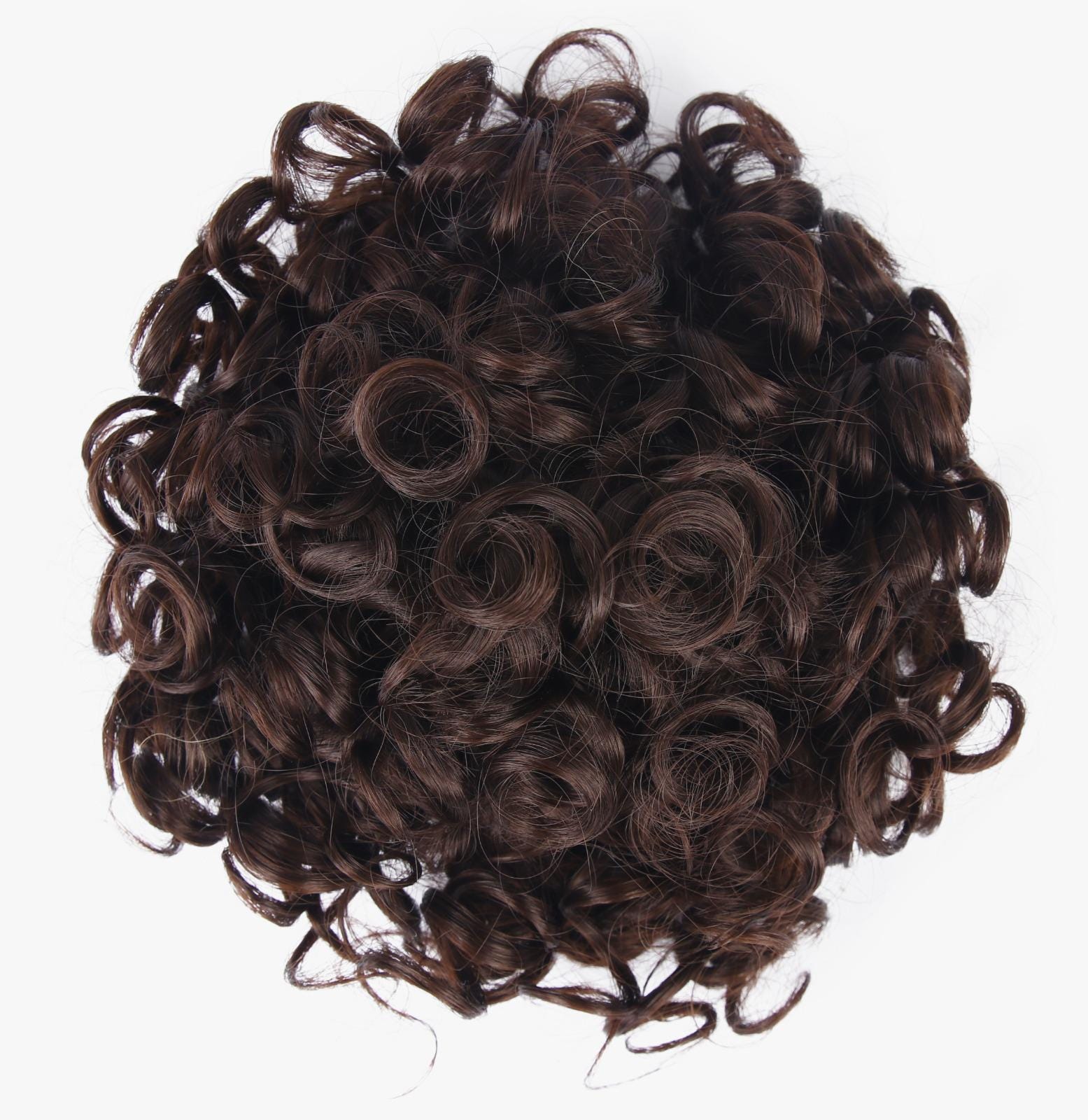 Messy Bun Hairpiece Curly Drawstring Ponytail Extension Synthetic Fiber Natural Messy Bun Hair for Women, Synthetic Loose Wave Bun  main image 2
