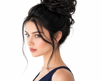 Scrunchie Claw Clip – Volumizing Messy Bun Hairpiece, Natural Look Updo for Weddings
