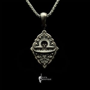 Libra Zodiac Necklace - Handmade Silver Pendant for Astrology Fans, Vintage Jewelry for Men and Women