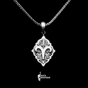 Handmade Aries Pendant, Zodiac Sign Silver Necklace, Astrological Jewelry for the Horoscope Enthusiast