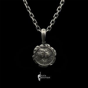 Gemini Necklace,Gemini Vintage Necklace,Zodiac Necklace,Gemini zodiac astrology pendant necklace,925 Sterling Silver,Christmas Gift