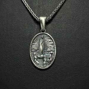 Virgin Mary Pendant Necklace For Religious Devotion, Christian Jewelry Gift