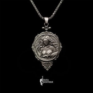 Aquarius Zodiac Necklace - Handmade Silver Pendant for Astrology Fans - Vintage Jewelry for Men and Women