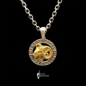 Handmade Aries Pendant, Zodiac Sign Silver Necklace, Astrological Jewelry for the Horoscope Enthusiast