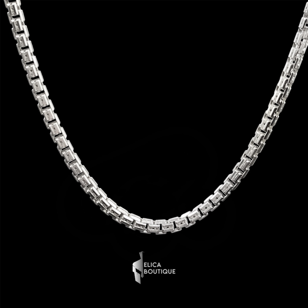 SILVER925 CUBECHAIN NECKLACE /シルバー/ネックレス Sterling Silver Cube Chain Necklace - Pendant Chain - Etsy