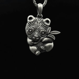 Silver Adorable Koala Pendant Necklace – Handcrafted Pewter Animal Jewelry, Cute Gift for Animal Lovers, Unique Nature-Inspired Accessories.