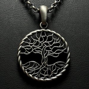 Handmade Tree of Life Pendant Necklace for Men and Women, Celtic Symbolic Charm, Silver Chain, Unique Gift for Nature Lovers