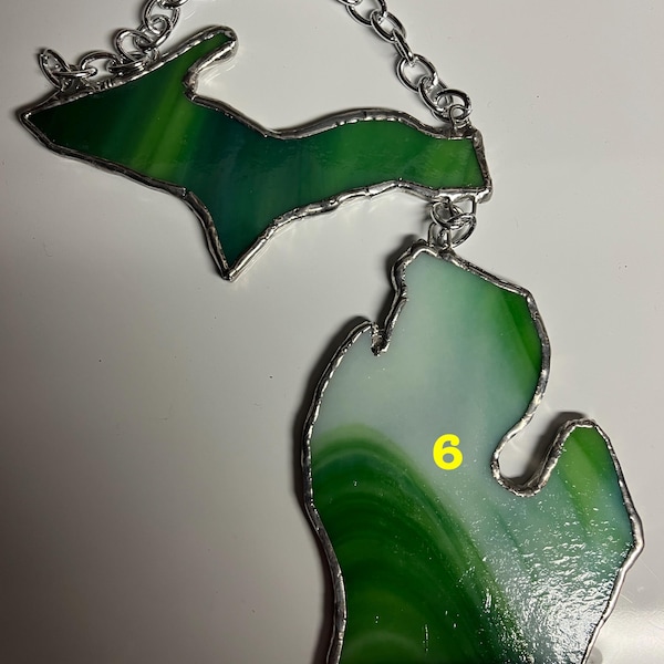 Michigan suncatchers, Stained glass, Window hanger, michigan