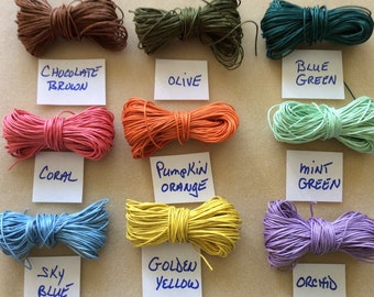 1MM Waxed Polished Cotton Cord, 10 or 20 yards, Macrame, Shamballa,Malas,Friendship Bracelets, Beading, Artisan String -You Pick Your Color!
