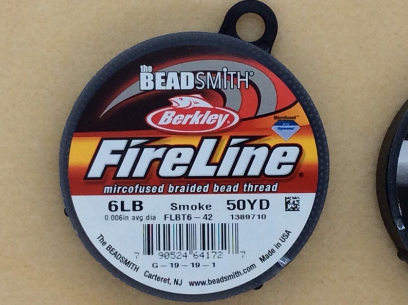 Fireline 6 Lb. Black Satin Smoke Crystal Beadsmith Etsy
