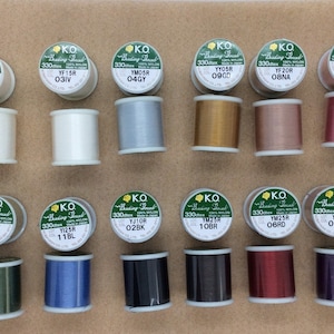 K.O. Beading Thread, Japanese Beading Thread, 55yd, Size B Beading Thread, Pre-Waxed Nylon Beading Thread, 19 Colors, Choice of Colors