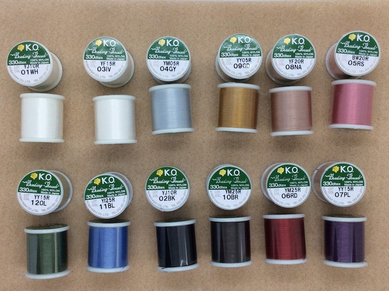 K.O. Beading Thread, Japanese Beading Thread, 55yd, Size D Beading ...