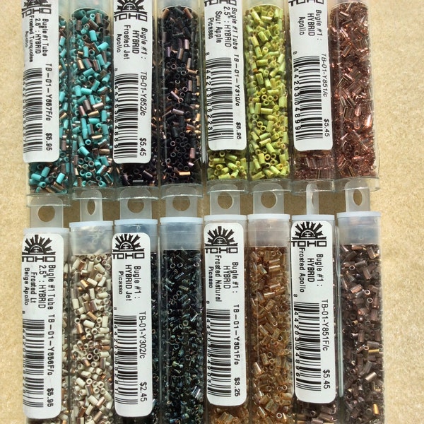 TOHO 3MM Bugle Beads, Bugle Beads,Seed Beads,Jet Picasso,Frosted Apollo,Turquoise Apollo,Sour Apple Picasso,Hybrid Apollo,Jewelry Supplies