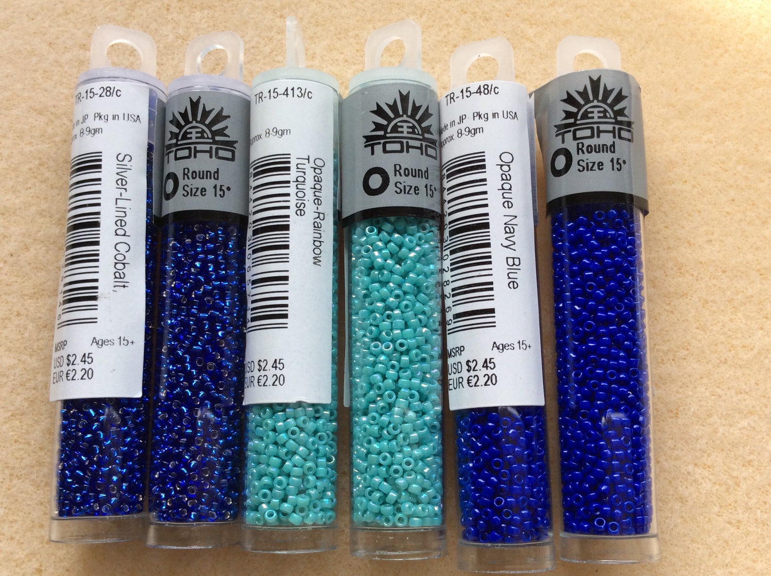 TOHO Size 15/0 Glass Seed Beads 10 grams | Etsy