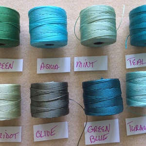 S-Lon Tex 210 Beading Cord,NEW COLORS, Bead Crochet, Kumihimo, Micro Macrame, Bead/Mac Cord, 0.5mm Diameter, 77 Yard Spool, Choice of Colors