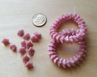 Czech Glass Flower Bead Caps 5 x 9mm, pearl pink, glass flower bead caps, Jewelry Supplies