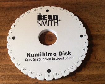 Kumihimo 6 inch Disk, 3/8" thick and /or Ergonomic Kumi Handle, Kumi Weights, Kumi Bobbins, Made by BeadSmith, Jewelry Supplies