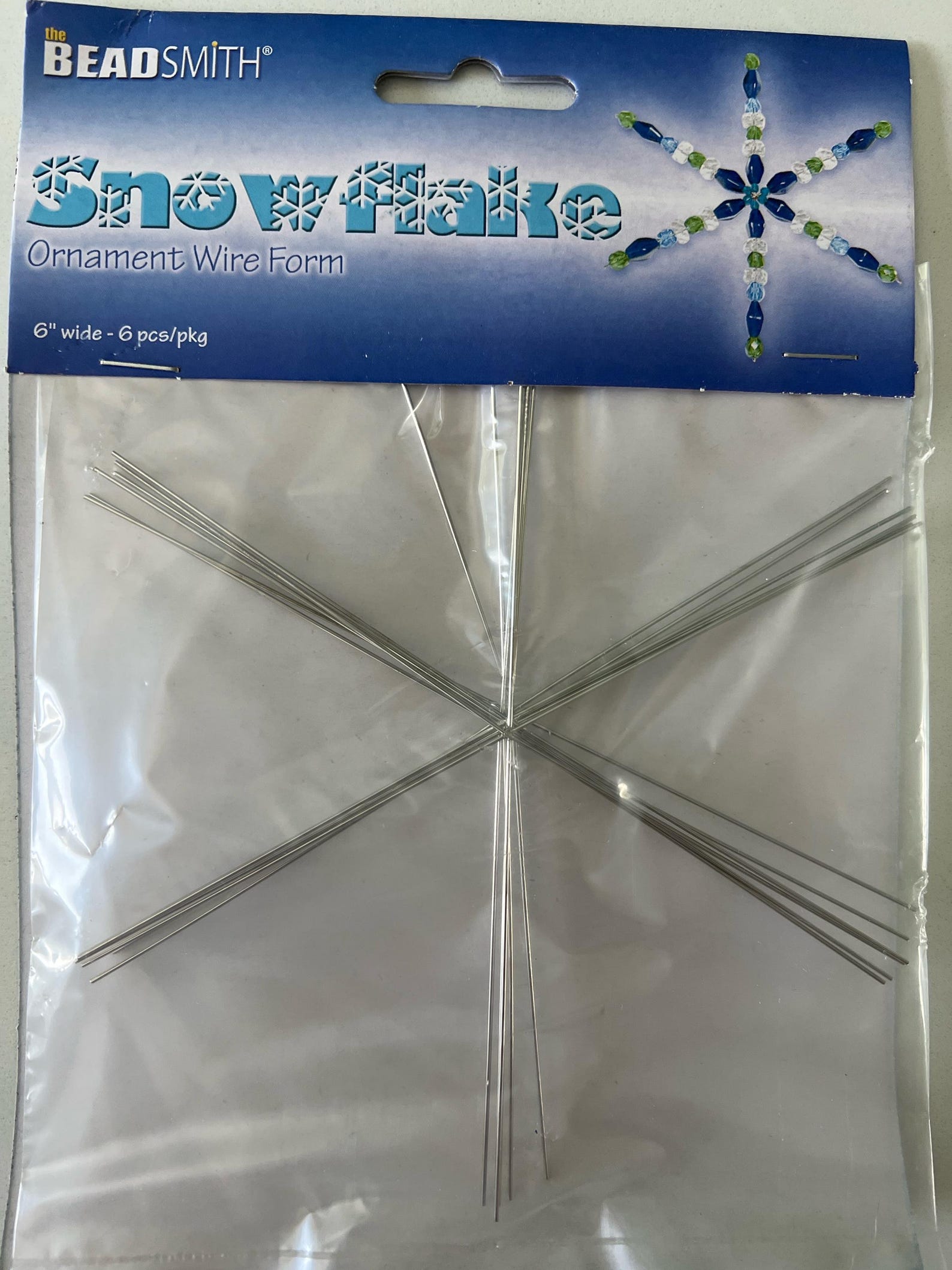 Wire Snowflake Form Beadsmith Wire Snowflake Ornament Form, 3 Sizes, 6