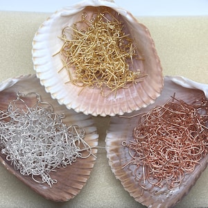 Ear Wires, Silver, Copper and Gold Plated French Ear Wires, With 2mm Ball, 1 Gross, 144 Pieces