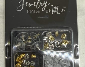 Cierres para pendientes de Jewelry Made by Me, paquete de 4 estilos, 48 piezas por paquete