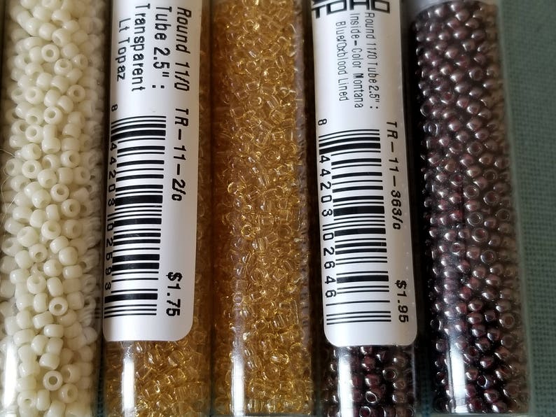 Rainbow Topaz Topaz Dandelion TOHO Seed Beads- 110 size 2.5 Tube Japanese Seed Beads Lemon Dark Topaz Oxblood