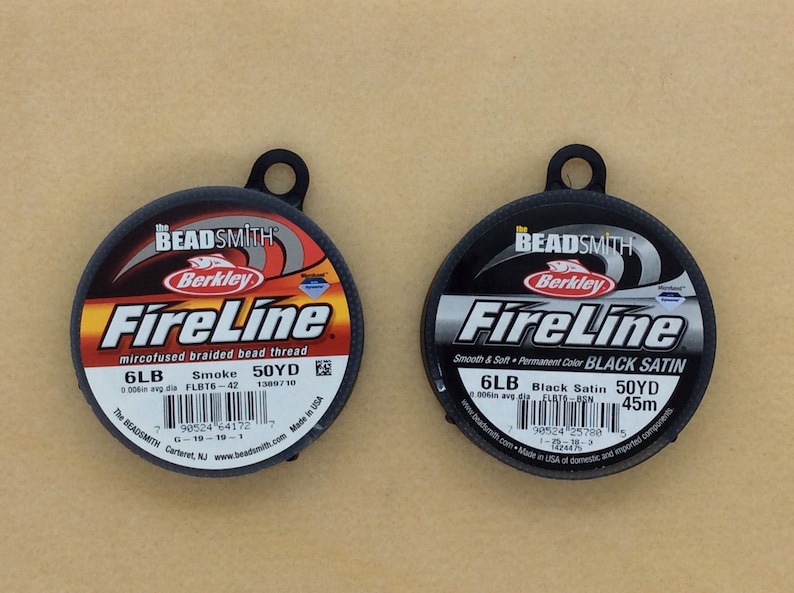Fireline 6 Lb. Black Satin Smoke Crystal Beadsmith Etsy