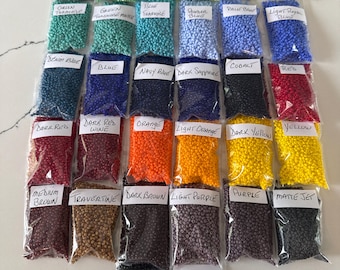 Czech Glass Seed Beads 8/0: Opaque and Transparent Colors Jewelry Making Supplies