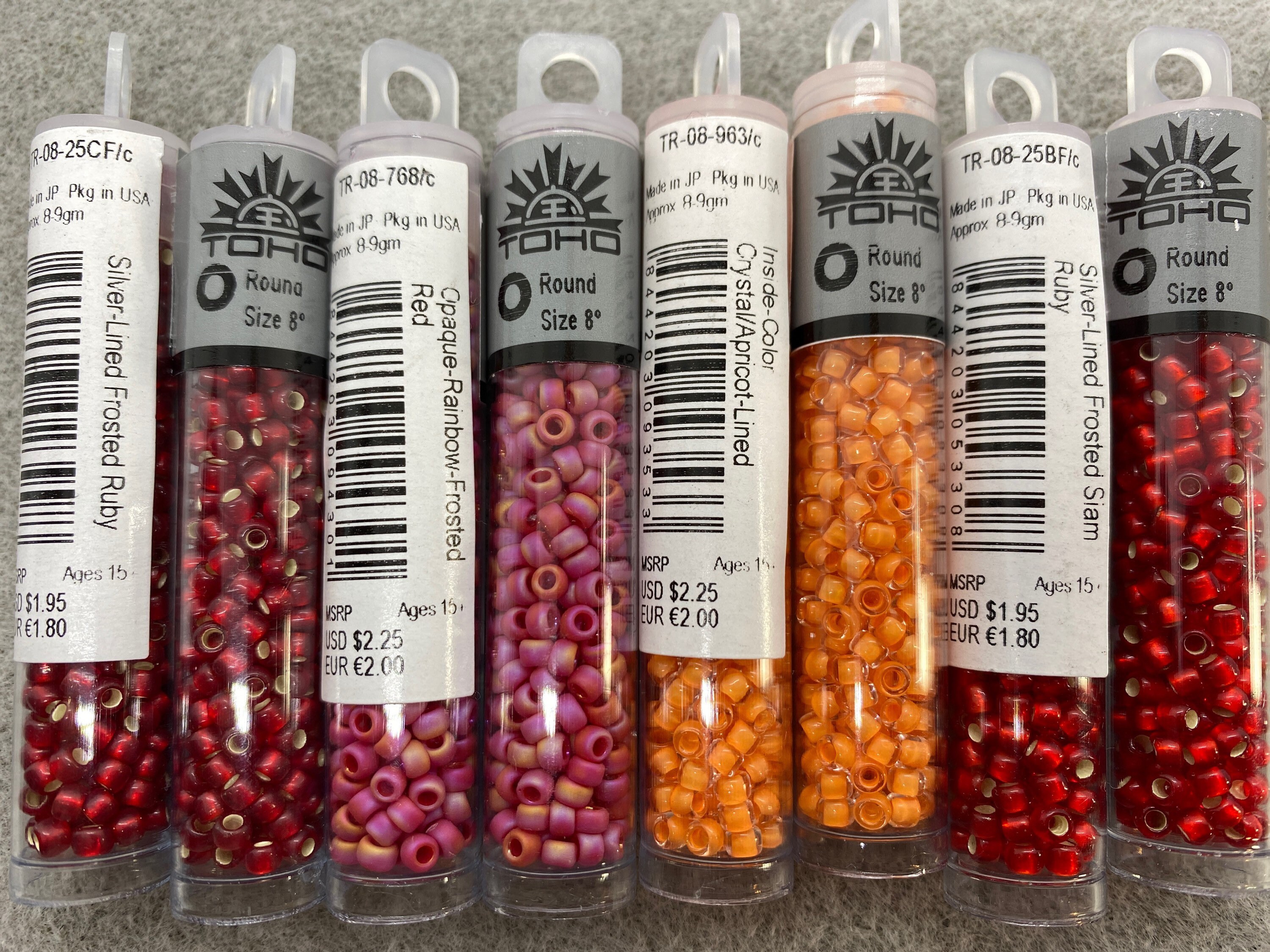 TOHO-80 Seed Beads 3mm Qty 9 Grams-350 Beadsreds and - Etsy