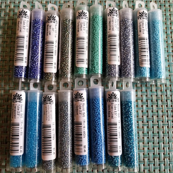 Aquamarine Glass Seed Beads Etsy