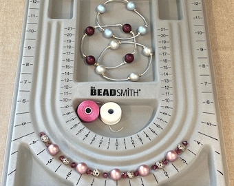 BeadSmith Bead Board: Flocked Jewelry Design Tray (9.5 x 13")