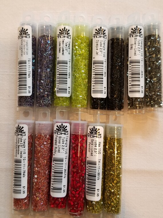 Rainbow Topaz Topaz Dandelion TOHO Seed Beads- 110 size 2.5 Tube Japanese Seed Beads Lemon Dark Topaz Oxblood