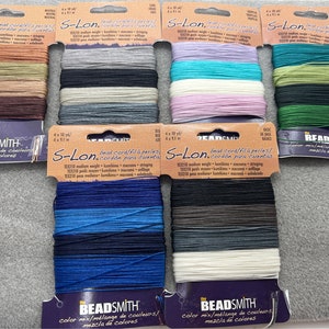 S-Lon Tex 210 Beading Cord, New Packaging Option,Bead Crochet, Kumihimo, Micro Macrame, Bead/Mac Cord, 0.5mm Diameter, 77 Yard Spool