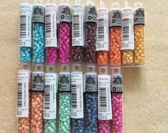 TOHO Seed Beads, 6/0 Seed Beads, 3.5mm Beads, Qty 9 grams, approx. 135 beads,Silver Lined,Milky,Peach,Mauve,Aqua,Hot Pink, jewelry supplies