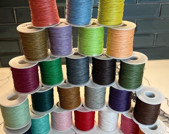 1mm Waxed Cotton Cord: 100-Yard Spool, Macrame String
