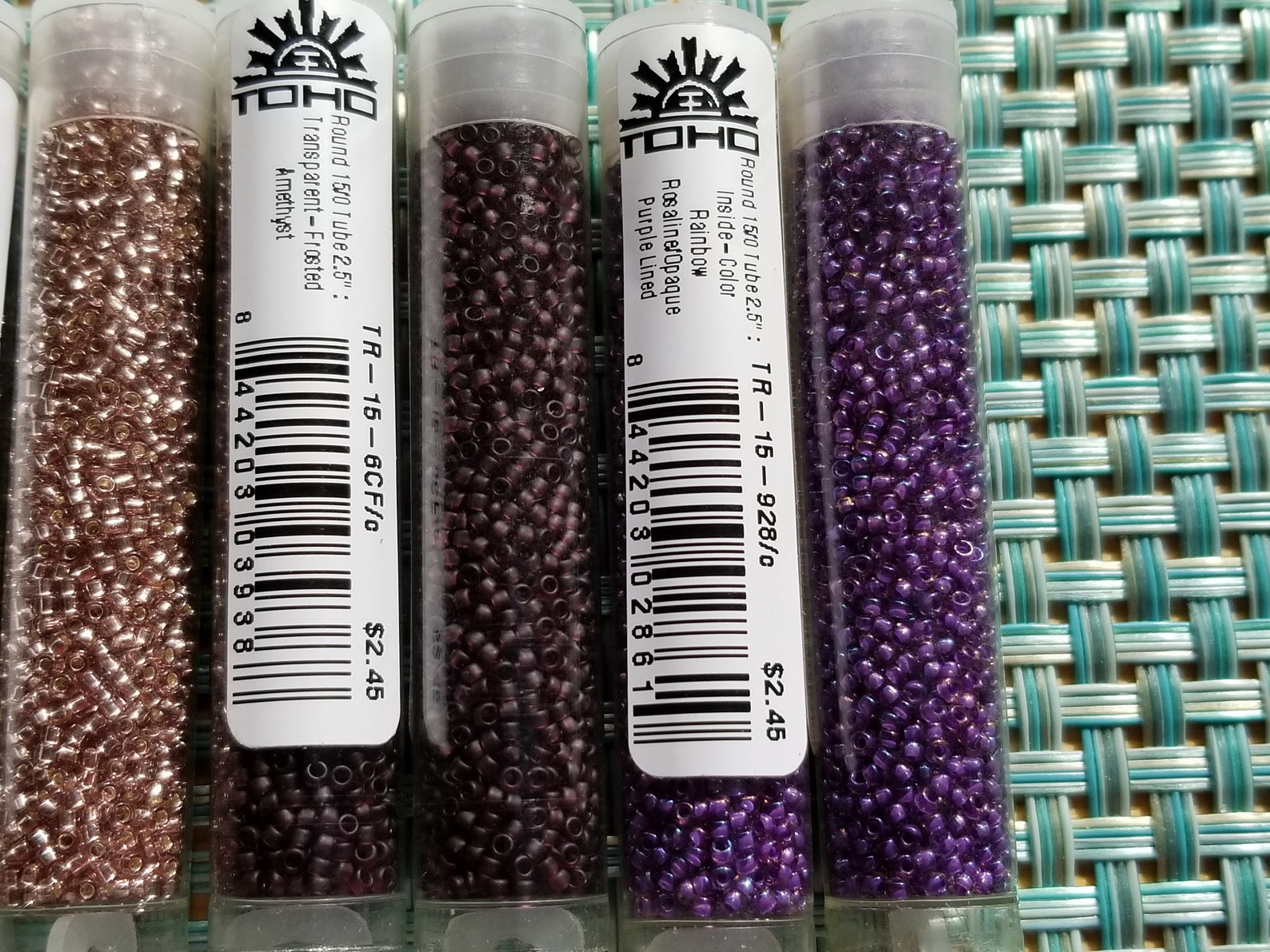 TOHO Size 15/0 Glass Seed Beads 9 Grams Metallic Grape Lt | Etsy