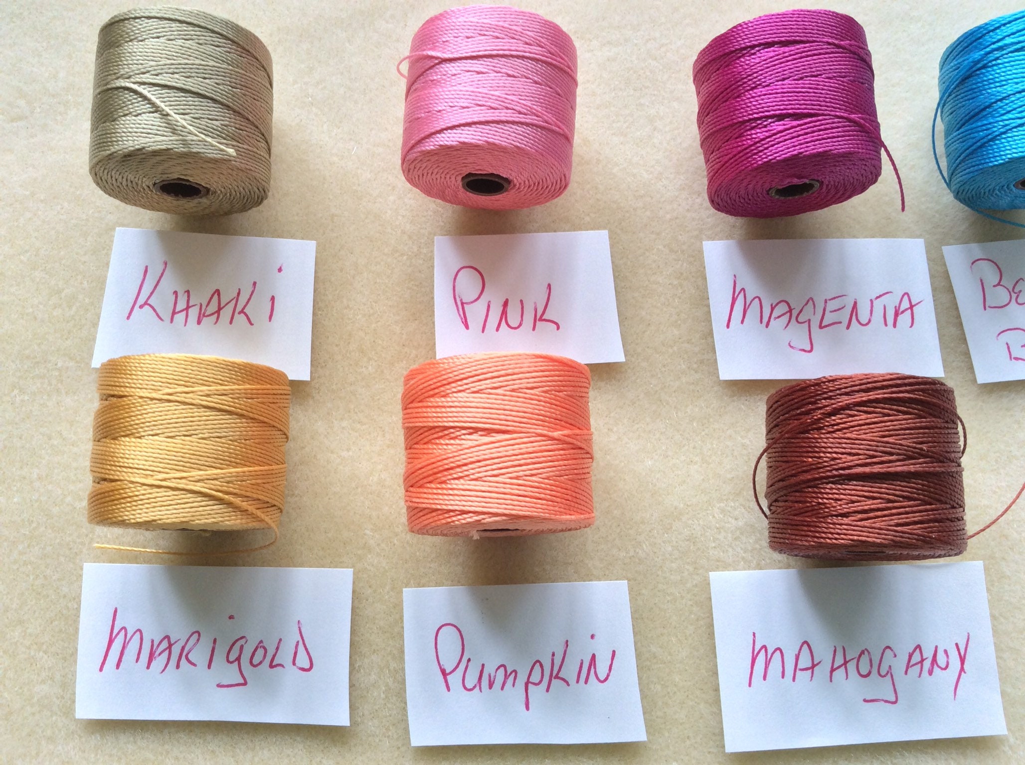 S-lon Tex 210 Beading Cord,new COLORS, Bead Crochet, Kumihimo